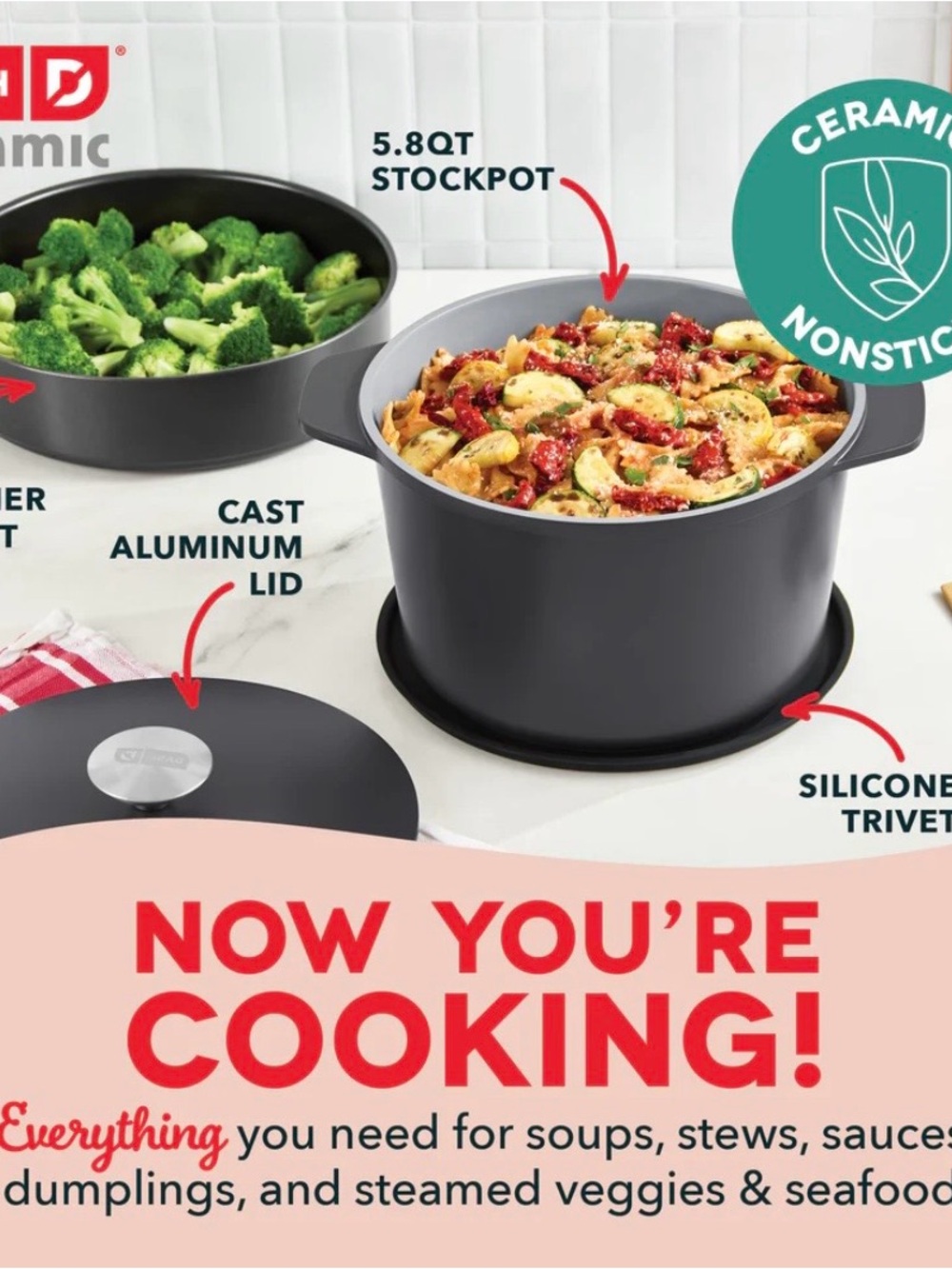 DASH
SMARTSTORE™ 5.8QT MULTIPOT + STEAMER SET - Picture 5 of 7